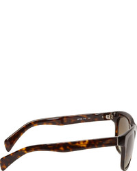 Мужские темно-коричневые солнцезащитные очки от Jil Sander