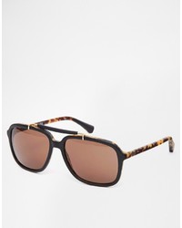 Мужские темно-коричневые солнцезащитные очки от Emporio Armani