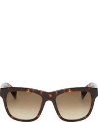 Мужские темно-коричневые солнцезащитные очки от Jil Sander