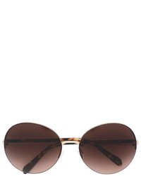 Женские темно-коричневые солнцезащитные очки от Oliver Peoples