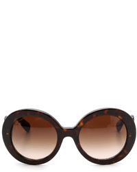 Женские темно-коричневые солнцезащитные очки от Prada