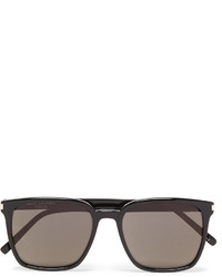 Мужские темно-коричневые солнцезащитные очки от Saint Laurent