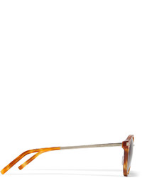 Мужские темно-коричневые солнцезащитные очки от Saint Laurent