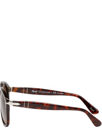 Мужские темно-коричневые солнцезащитные очки от Persol