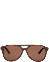 Мужские темно-коричневые солнцезащитные очки от Versace