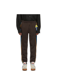 Мужские темно-коричневые спортивные штаны с принтом от Ader Error