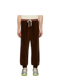 Мужские темно-коричневые спортивные штаны от Gucci