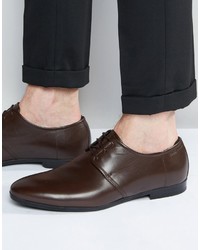 Темно-коричневые туфли дерби от Hugo Boss