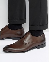 Темно-коричневые туфли дерби от Hugo Boss