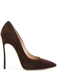 Темно-коричневые туфли от Casadei