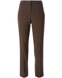 Темно-коричневые узкие брюки от Armani Collezioni
