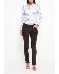 Темно-коричневые узкие брюки от Bestia