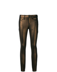 Темно-коричневые узкие брюки от Cambio