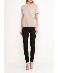 Темно-коричневые узкие брюки от Gas