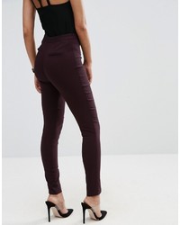 Темно-коричневые узкие брюки от Asos