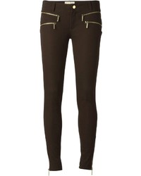 Темно-коричневые узкие брюки от MICHAEL Michael Kors