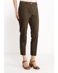 Темно-коричневые узкие брюки от Motivi