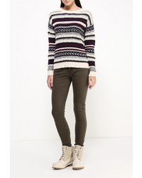 Темно-коричневые узкие брюки от Motivi