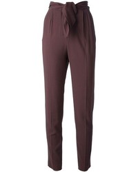 Темно-коричневые узкие брюки от MSGM
