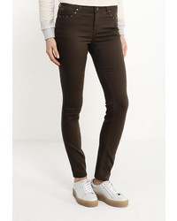 Темно-коричневые узкие брюки от SPRINGFIELD