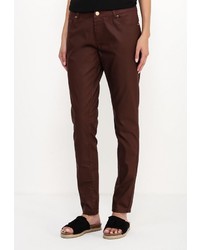 Темно-коричневые узкие брюки от Top Secret