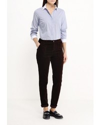 Темно-коричневые узкие брюки от Vila