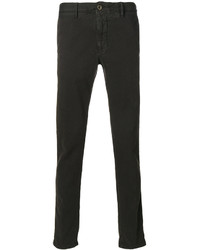 Мужские темно-коричневые хлопковые брюки от Incotex