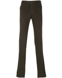 Мужские темно-коричневые хлопковые брюки от Pt01