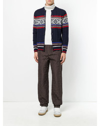 Мужские темно-коричневые хлопковые брюки от MSGM