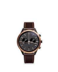 Темно-коричневые часы с принтом