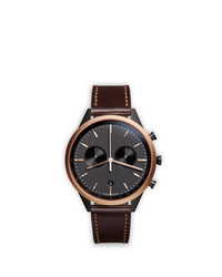 Мужские темно-коричневые часы с принтом от Uniform Wares