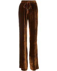 Женские темно-коричневые шелковые брюки от Plein Sud Jeans