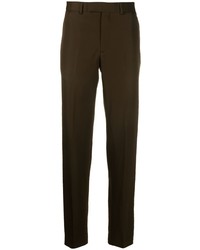 Темно-коричневые шерстяные брюки чинос от Sandro