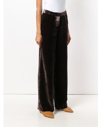 Темно-коричневые широкие брюки от Kiltie