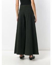 Темно-коричневые широкие брюки от Stefano Mortari