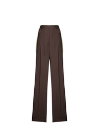 Темно-коричневые широкие брюки от Rick Owens