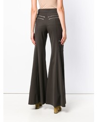 Темно-коричневые широкие брюки от Chloé