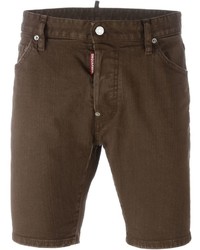 Мужские темно-коричневые шорты от DSQUARED2