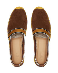 Мужские темно-коричневые эспадрильи от Fendi