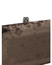 Темно-коричневый бархатный клатч от Tyler Ellis