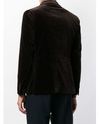 Мужской темно-коричневый бархатный пиджак от Tagliatore
