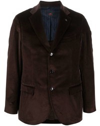 Мужской темно-коричневый бархатный пиджак от Mp Massimo Piombo