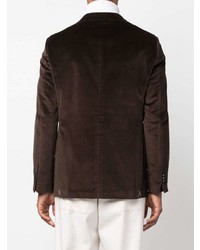 Мужской темно-коричневый бархатный пиджак от Mp Massimo Piombo