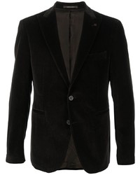 Мужской темно-коричневый бархатный пиджак от Tagliatore