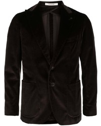 Мужской темно-коричневый бархатный пиджак от Tagliatore