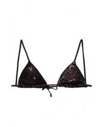 Темно-коричневый бикини-топ