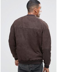 Мужской темно-коричневый бомбер от Asos