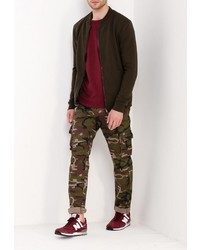 Мужской темно-коричневый бомбер от Brave Soul