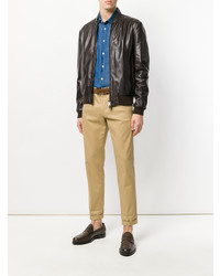 Мужской темно-коричневый бомбер от Herno