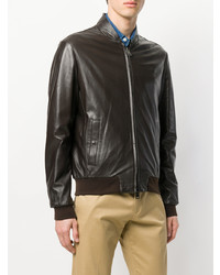 Мужской темно-коричневый бомбер от Herno